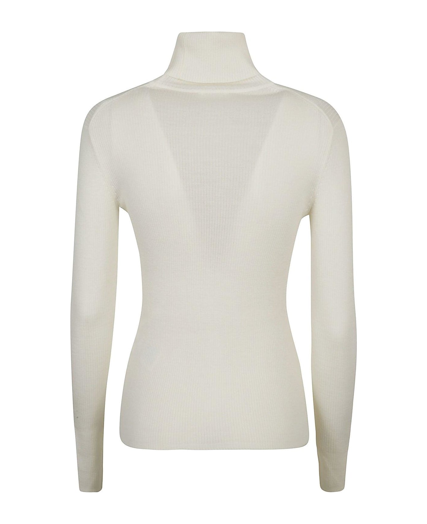 Parosh Cut Out Long-sleeved Knit Jumper - Cream