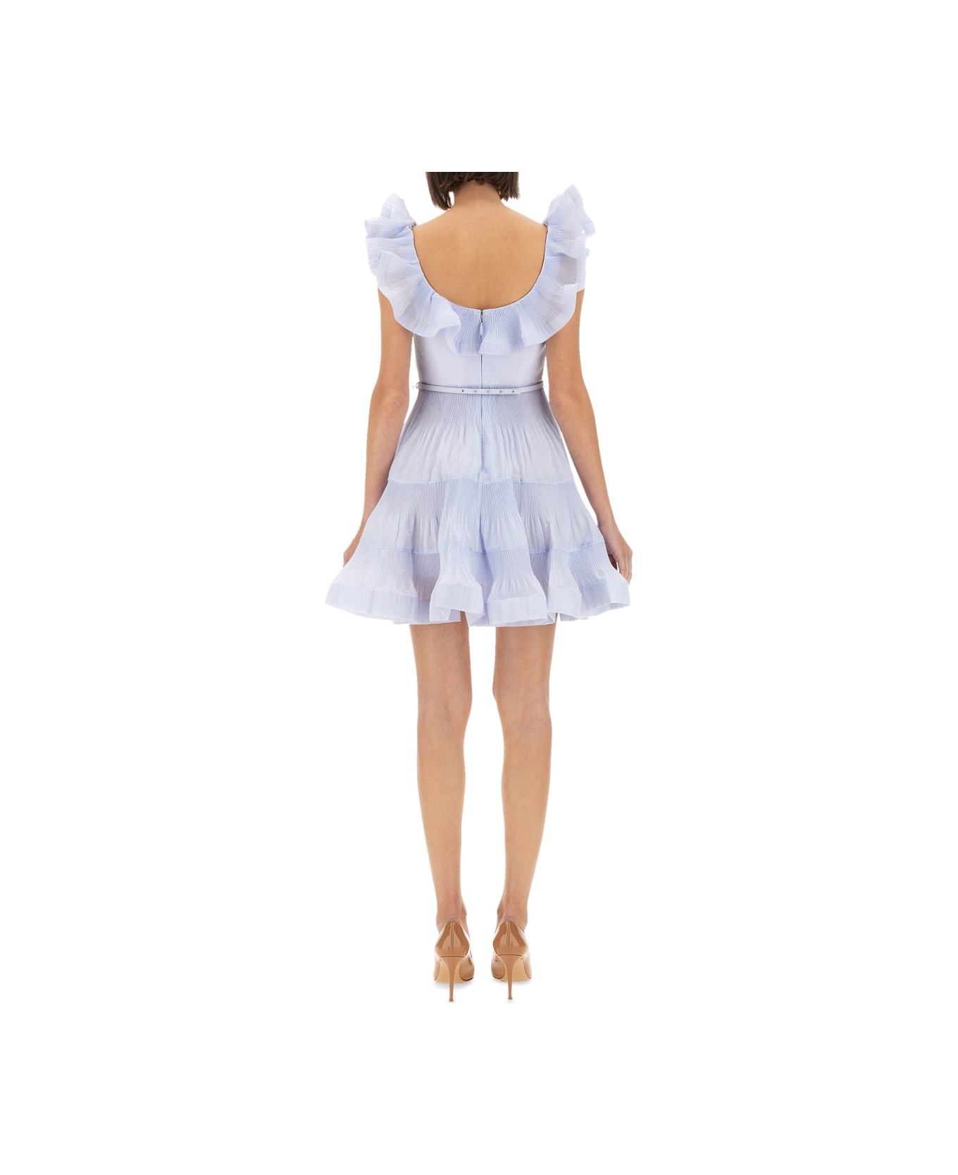 Zimmermann Dress With Ruffles - LIGHT BLUE