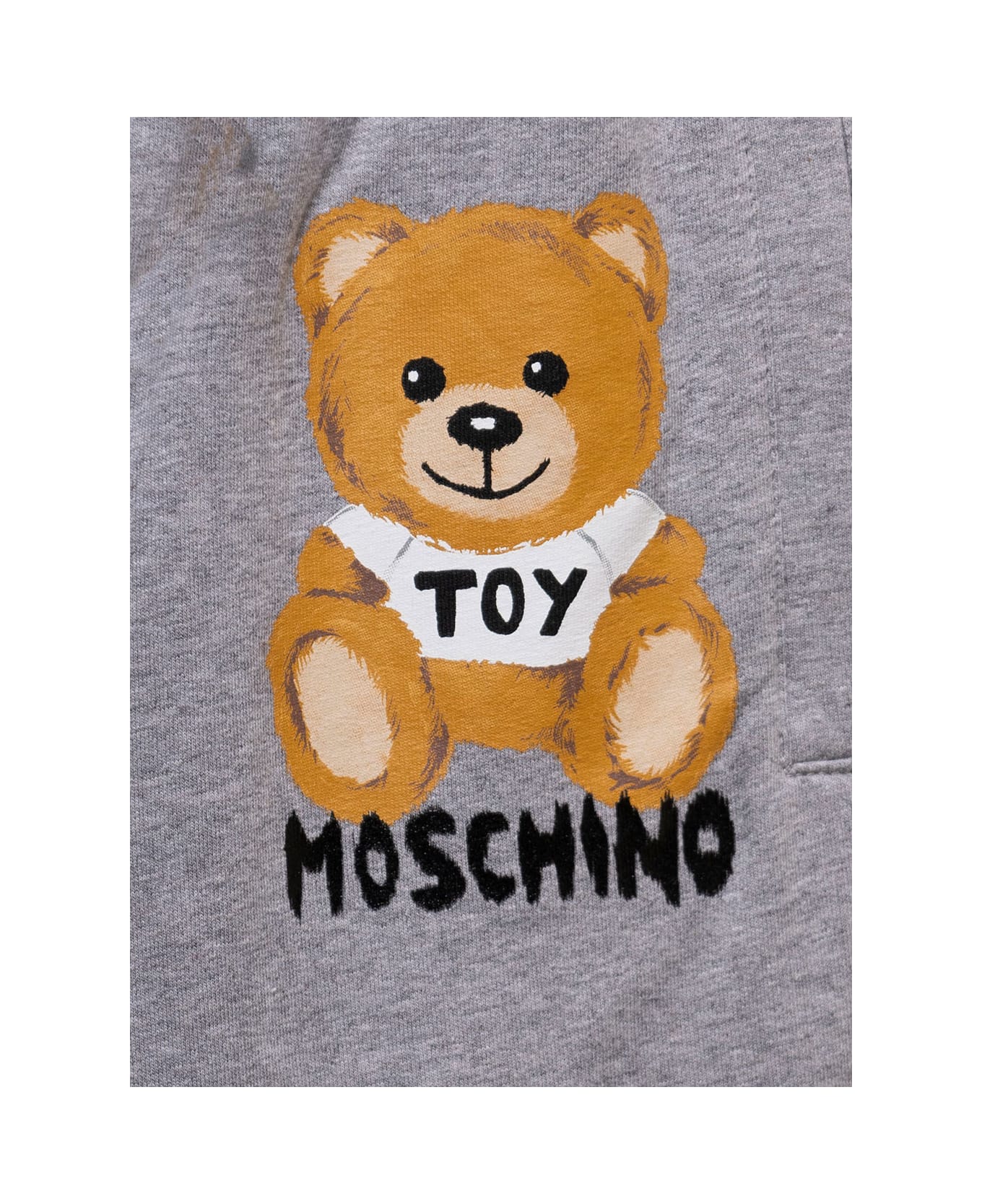 Moschino Grey Cotton Jogger With Teddy Bear Print  Moschino Kids Boy - Grey