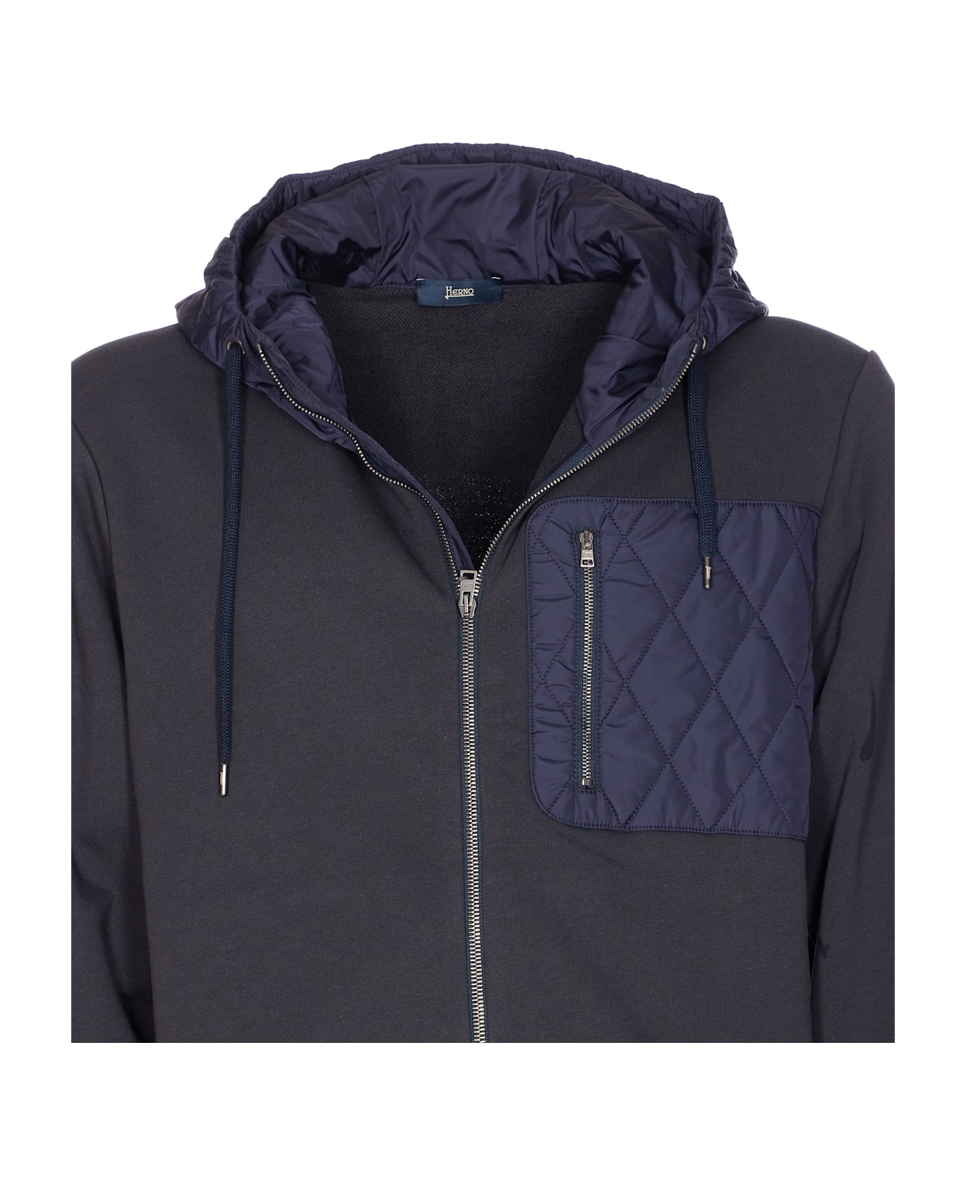 Herno Zipped Hoodie - Blue