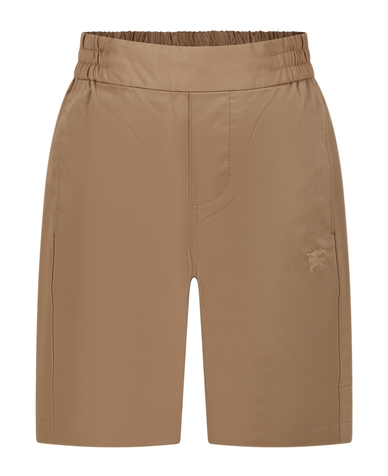 Burberry Beige Shorts For Boy With Logo - Beige