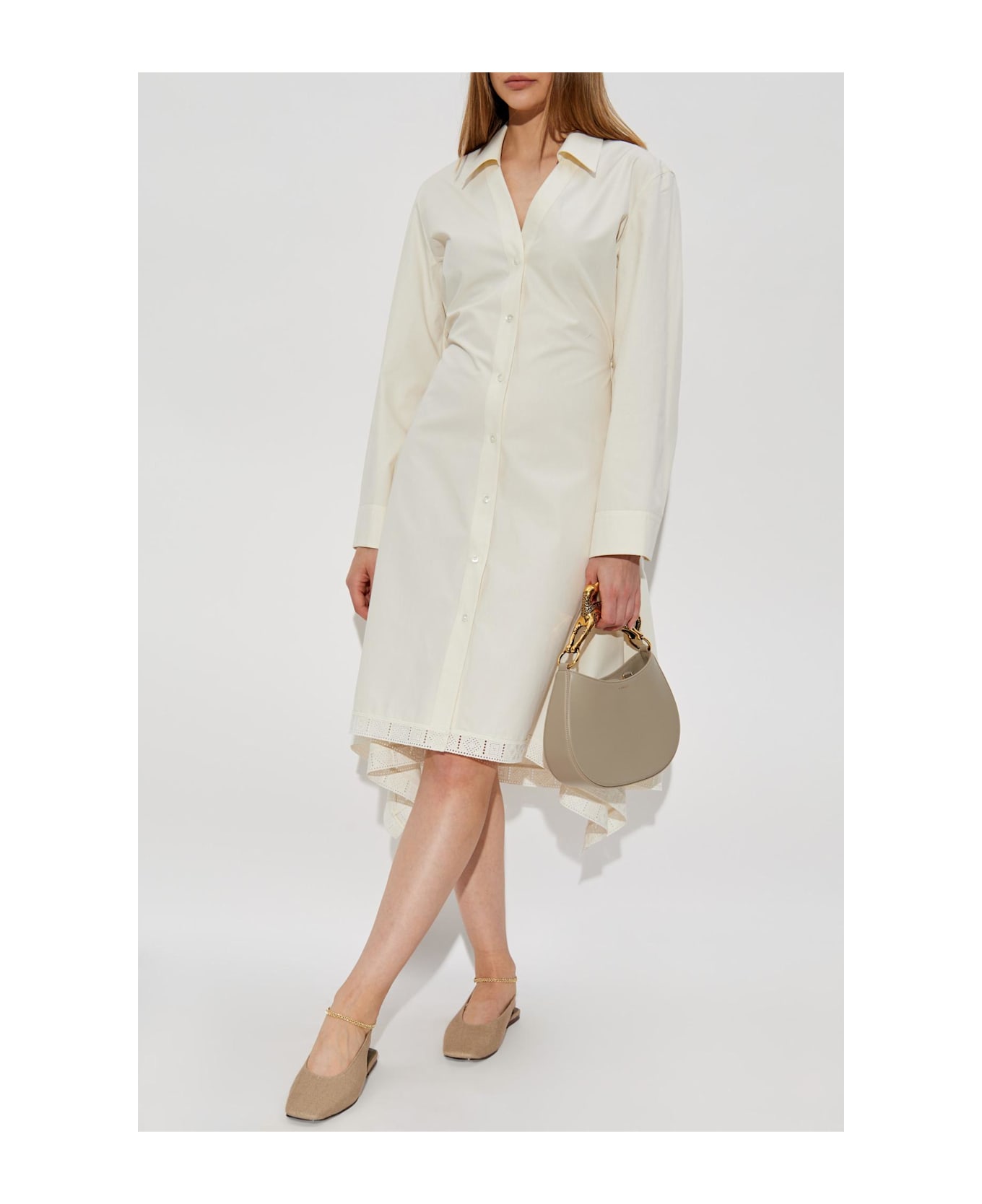 Lanvin Dress With Drawstring Waist - NEUTRALS