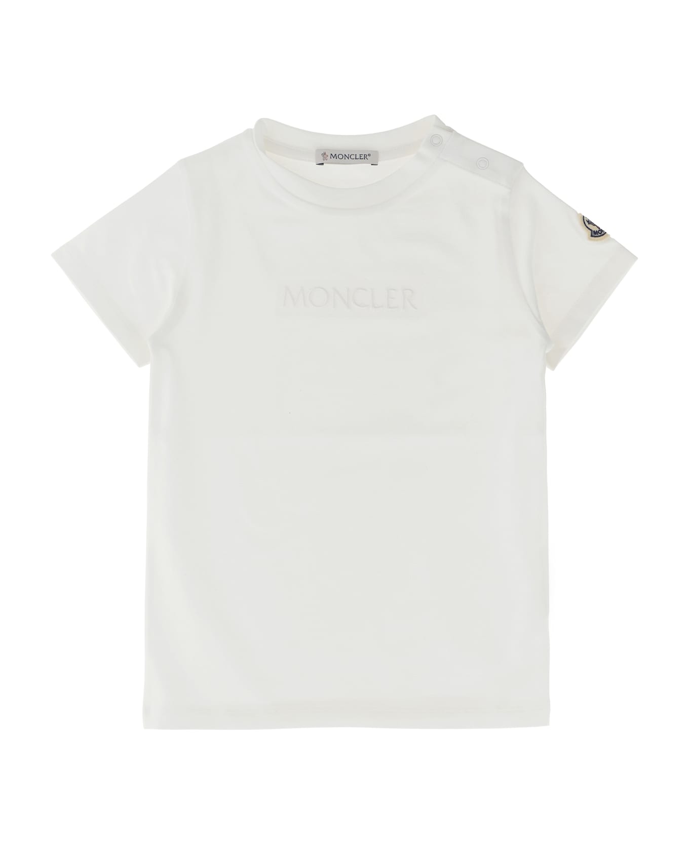 Moncler Logo Embroidery T-shirt - White