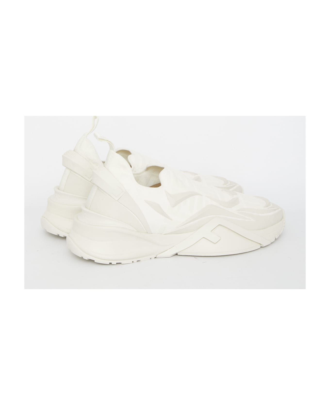 Fendi Flow Ff Jacquard Sneakers - White