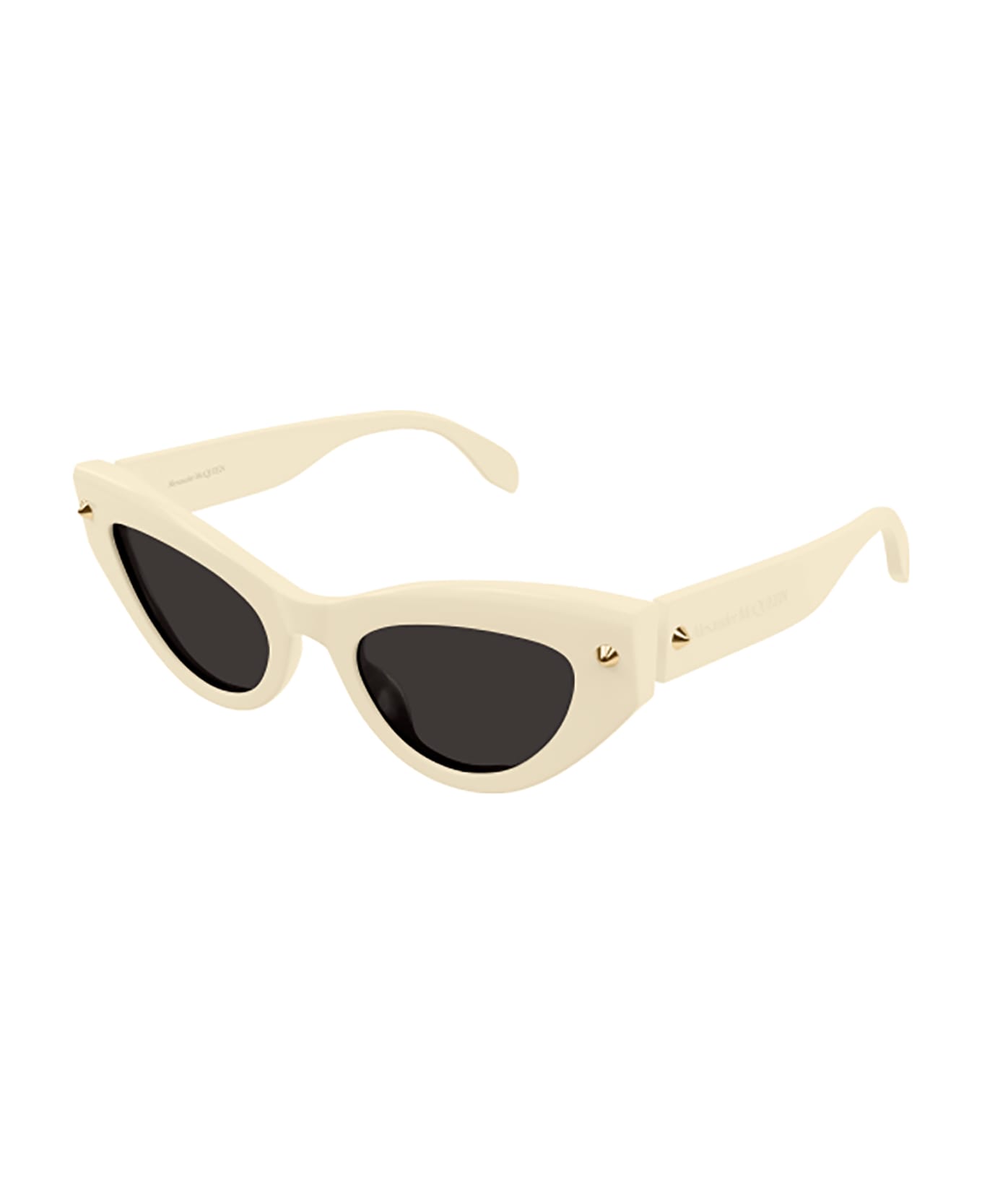 Alexander McQueen Eyewear AM0407S Sunglasses - Ivory Ivory Grey サングラス