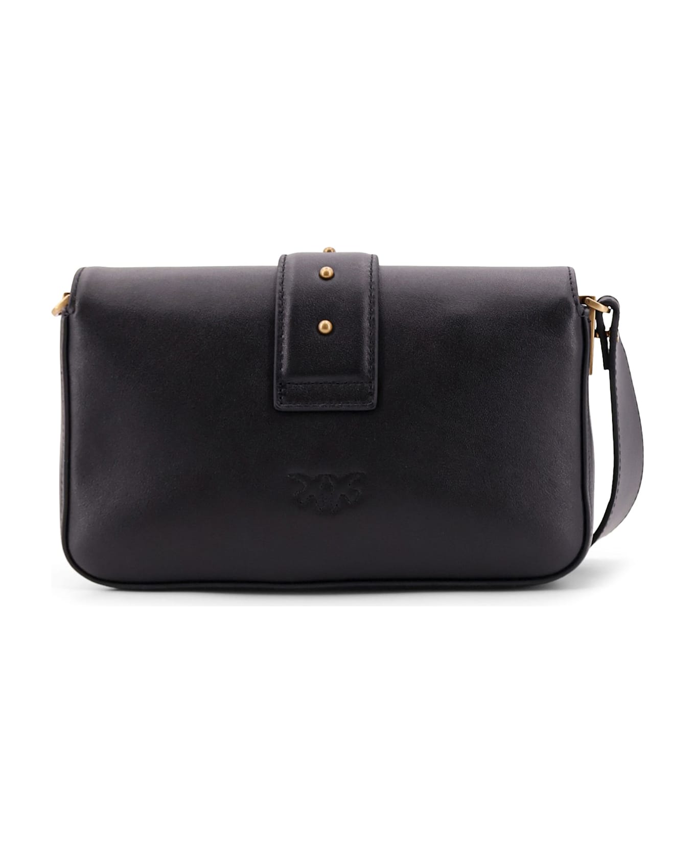 Pinko Love One Mini Shoulder Bag - Q Nero Antique Gold