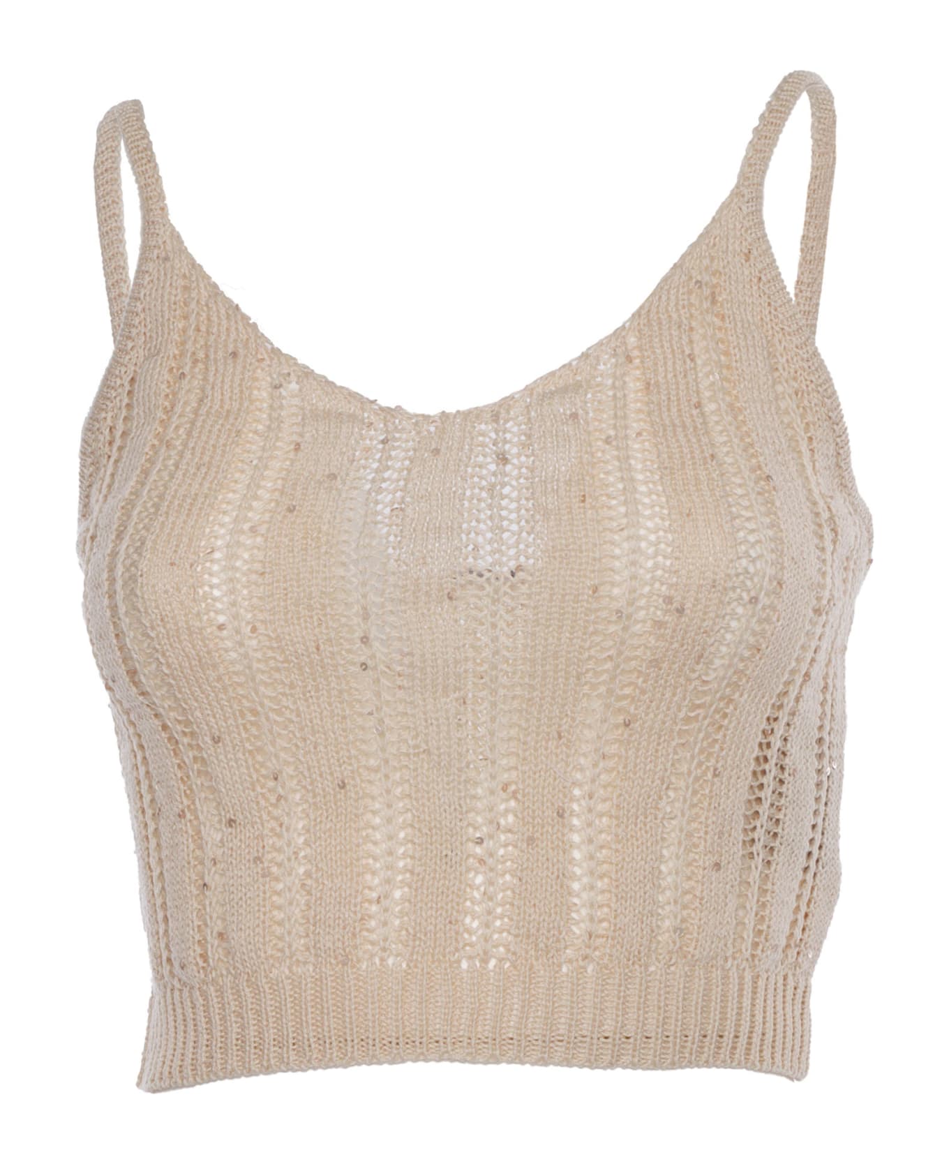 Peserico Knitted Top - CREAM