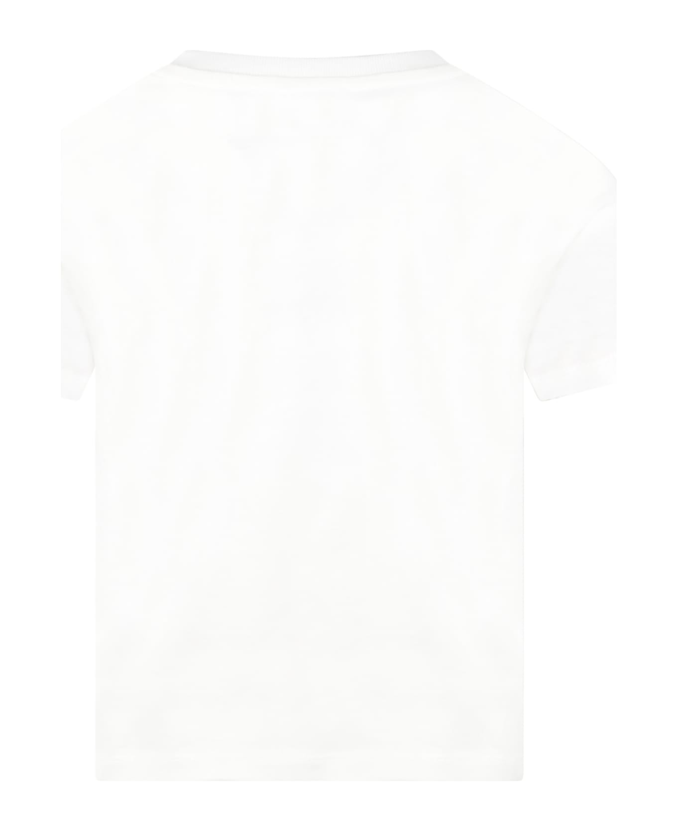 Kenzo Kids White T-shirt For Kids With Logos - White