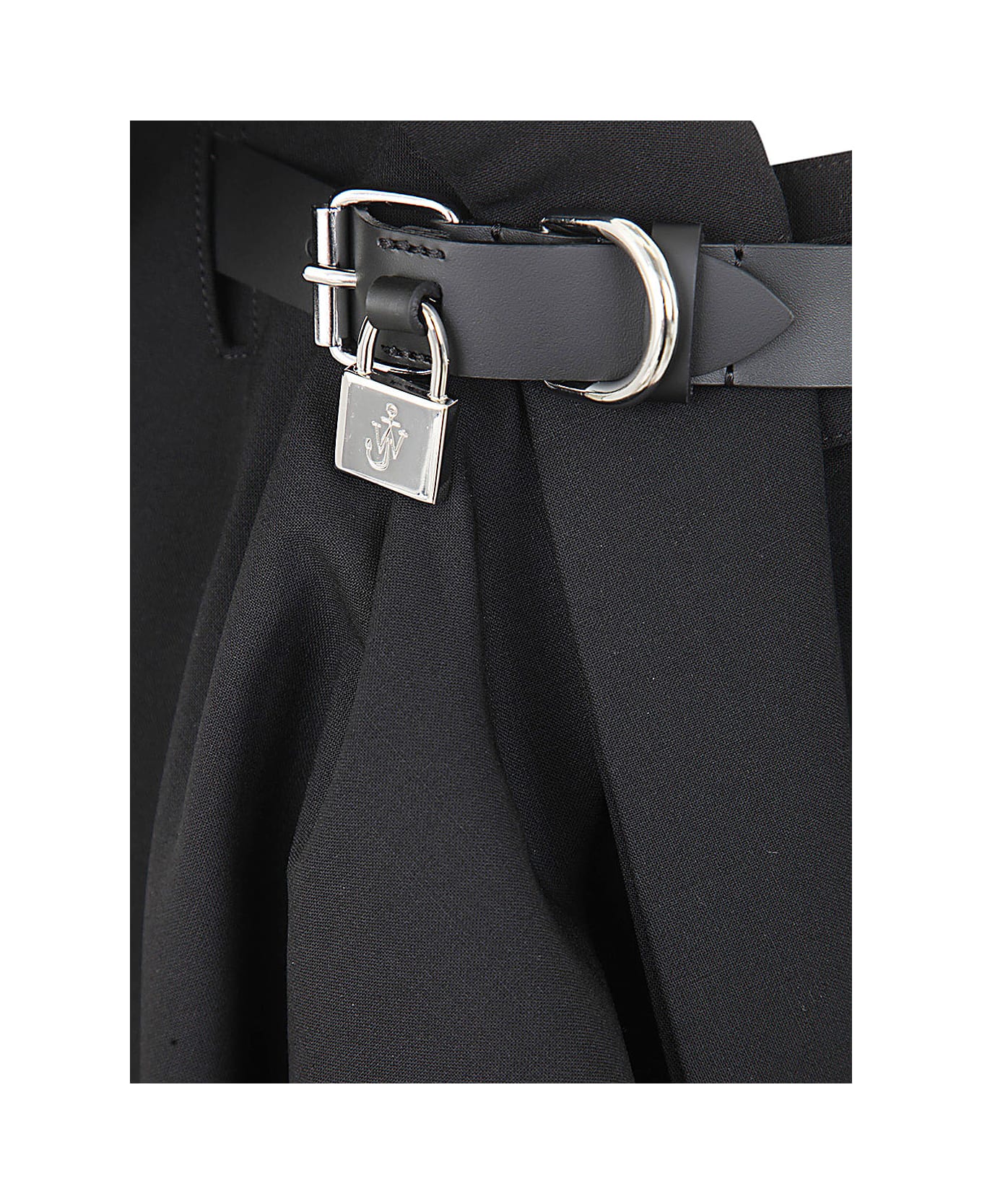 J.W. Anderson Padlock Strap Fold Over Trousers - Black ボトムス