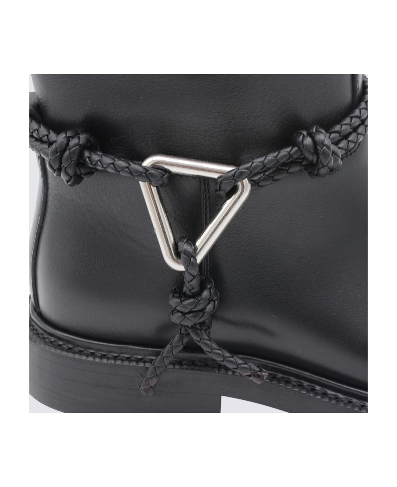 Bottega Veneta Black Leather Boots - BLACK