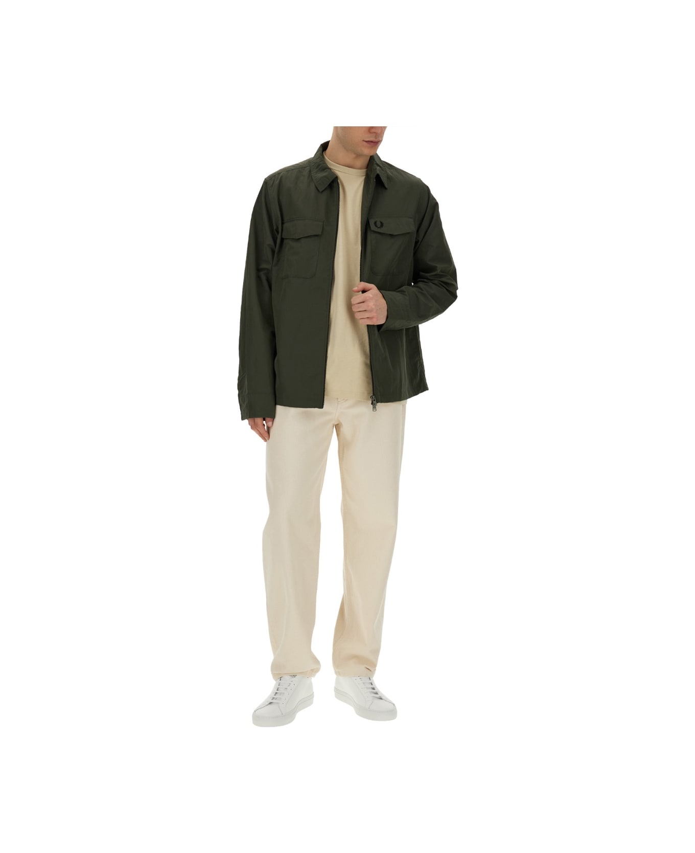 Fred Perry Shirt Jacket - MILITARY GREEN ジャケット