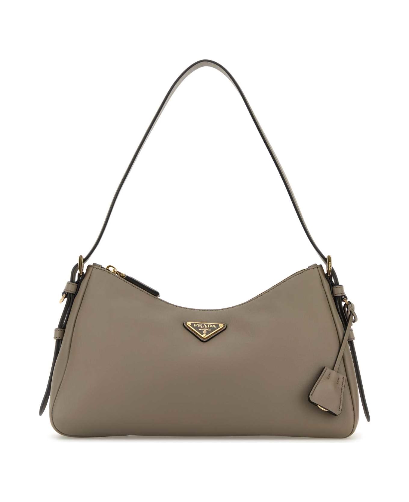 Prada Dove Grey Leather Medium Aimã©e Shoulder Bag - ARGILLA N