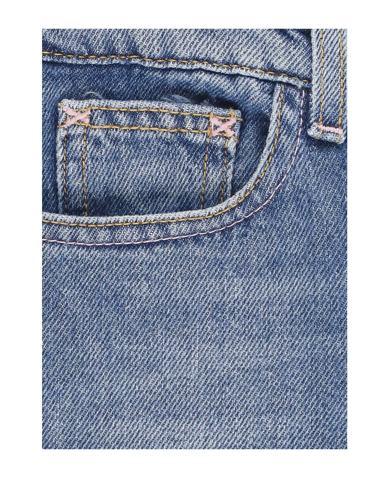 Palm Angels Jeans With Print - Blue