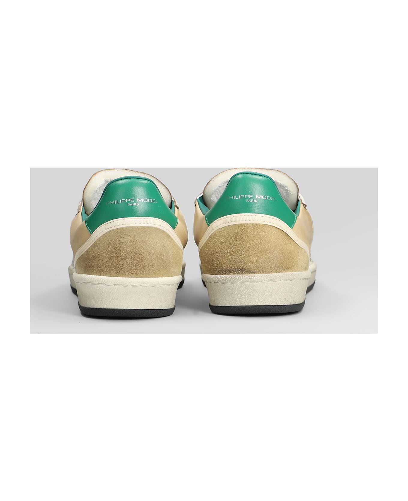 Philippe Model Pgal Low Sneakers In White Leather - white