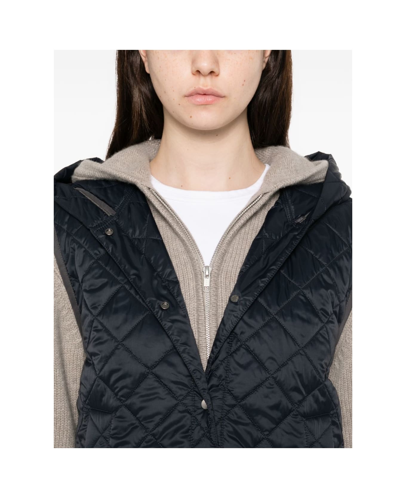 Brunello Cucinelli Quilted Nylon Down Vest - Blue