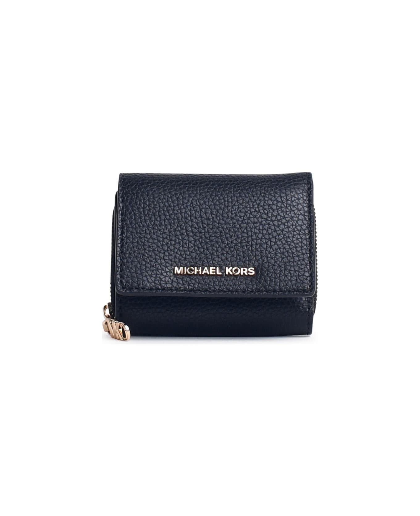 MICHAEL Michael Kors 'trifold' Black Leather Wallet - Black