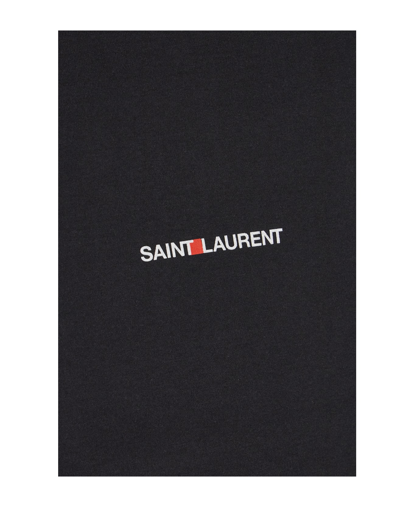 Saint Laurent Black Cotton T-shirt - Nero