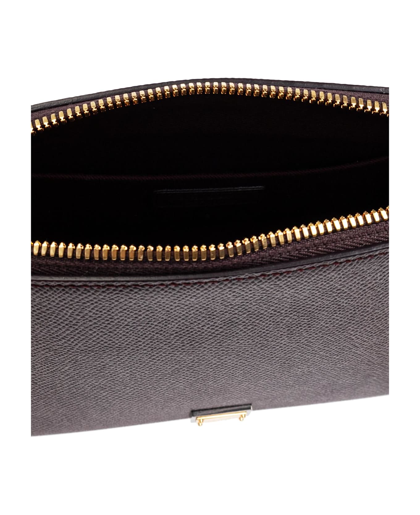 Dolce & Gabbana Leather Shoulder Bag - PURPLE