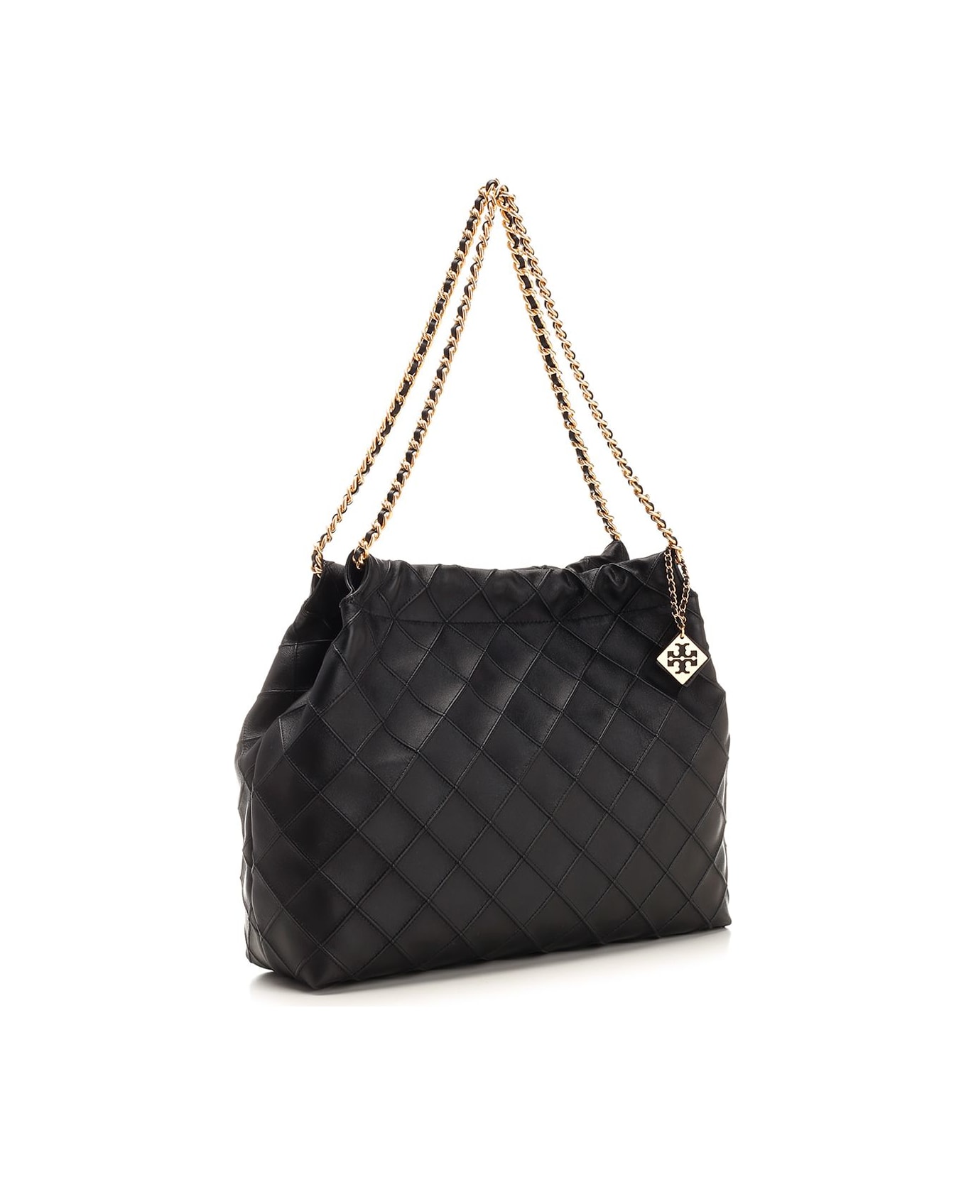 Tory Burch "fleming Soft Hobo" Tote Bag - Black