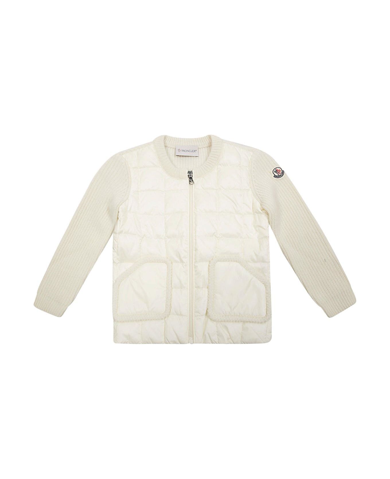 Moncler Padded Zip-up Cardigan - White