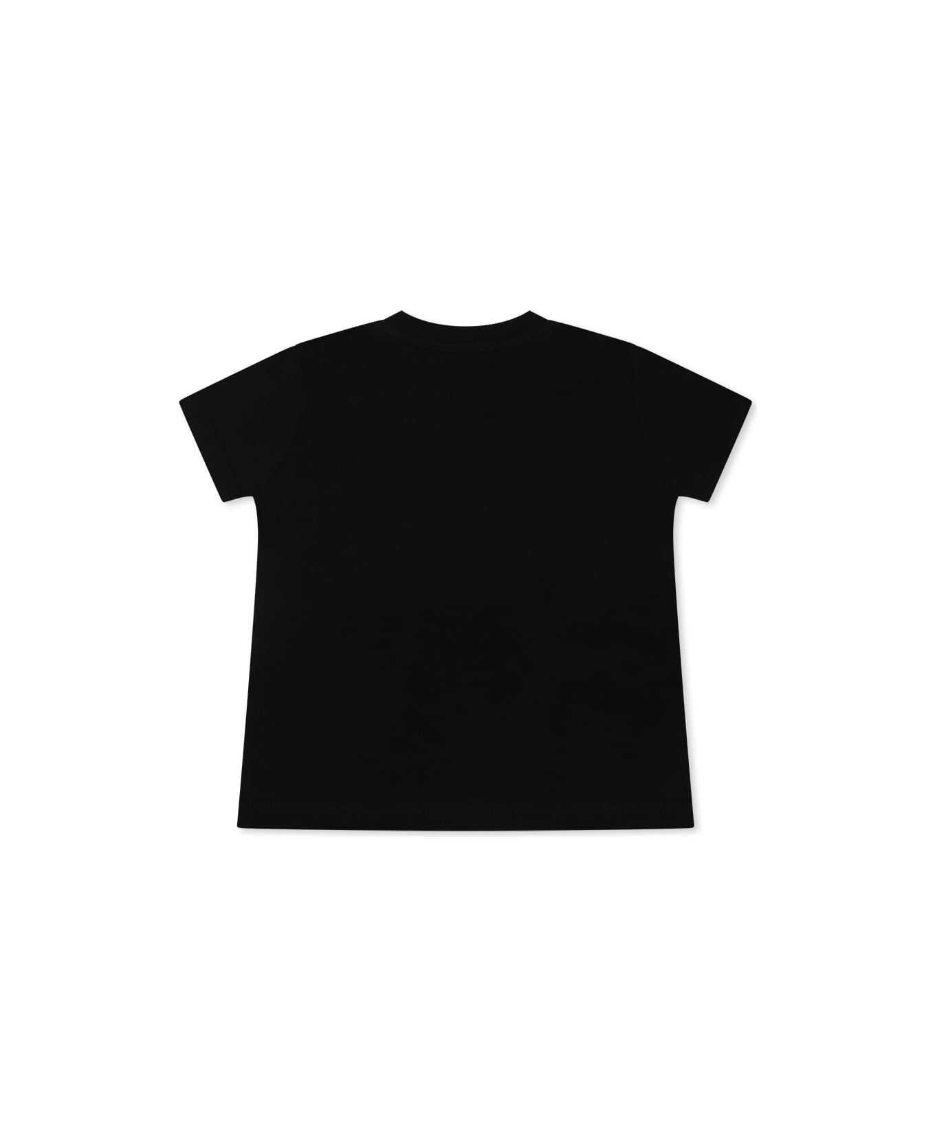 MSGM Black T-shirt For Baby Girl With Logo - Black