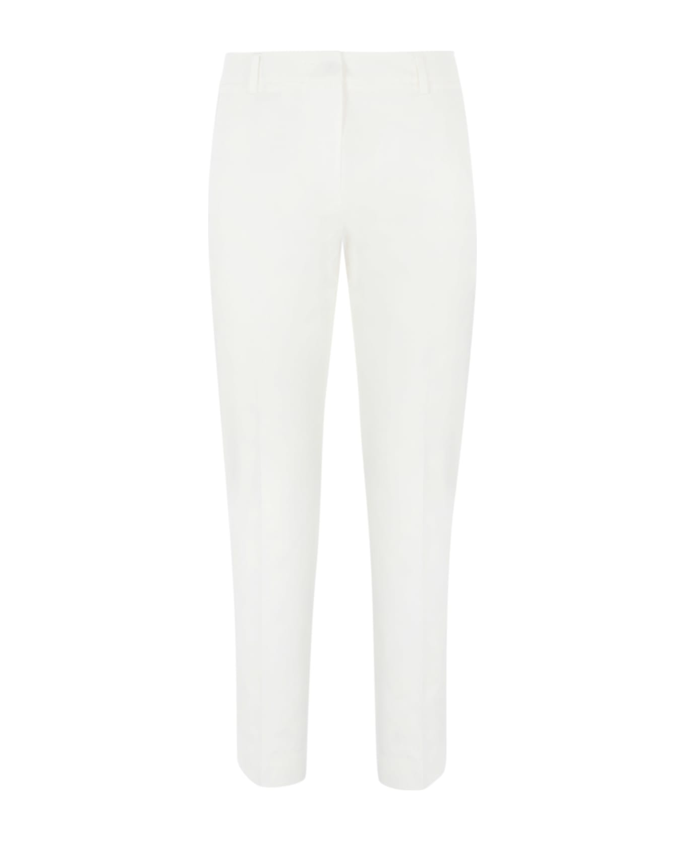 Weekend Max Mara 'cecco' Stretch Cotton Trousers - BIANCO ボトムス