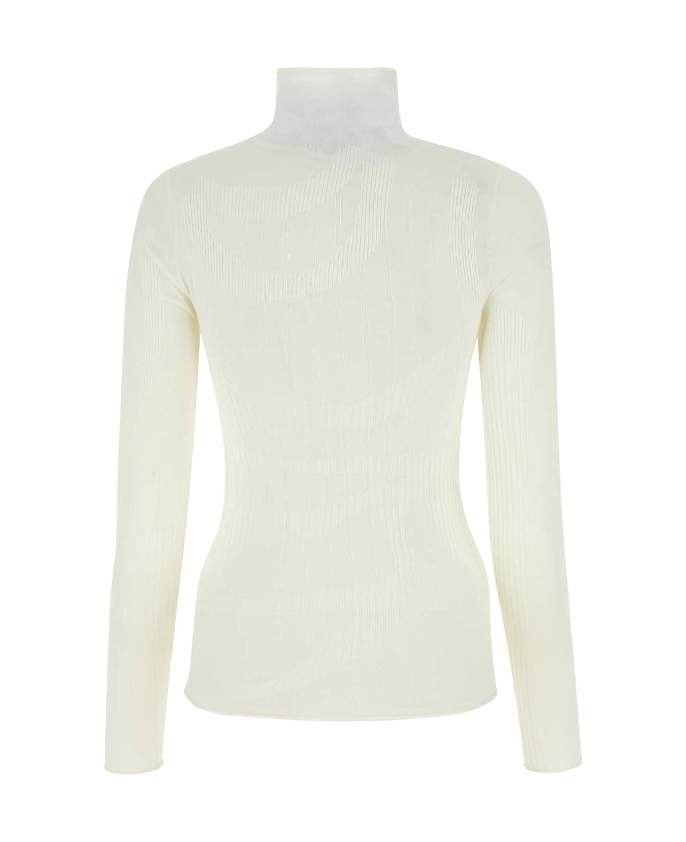 Dion Lee Ivory Stretch Wool Blend Top - WHITE