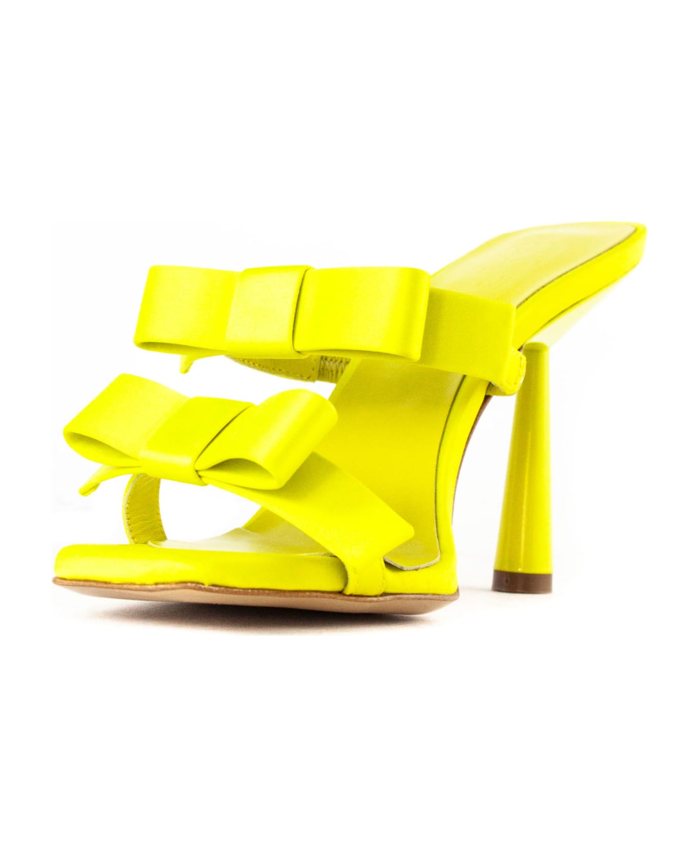 GIA BORGHINI Yellow Leather Sandal - Yellow サンダル