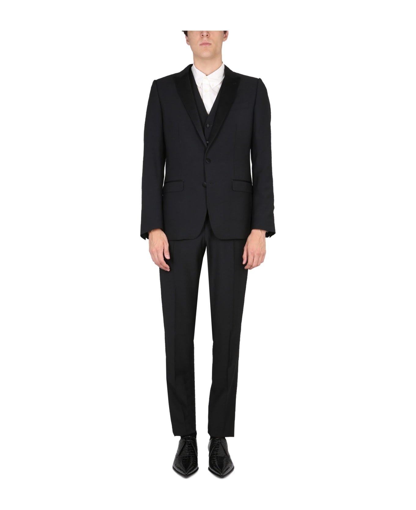 Dolce Seul & Gabbana Martini Tuxedo Suit - NERO