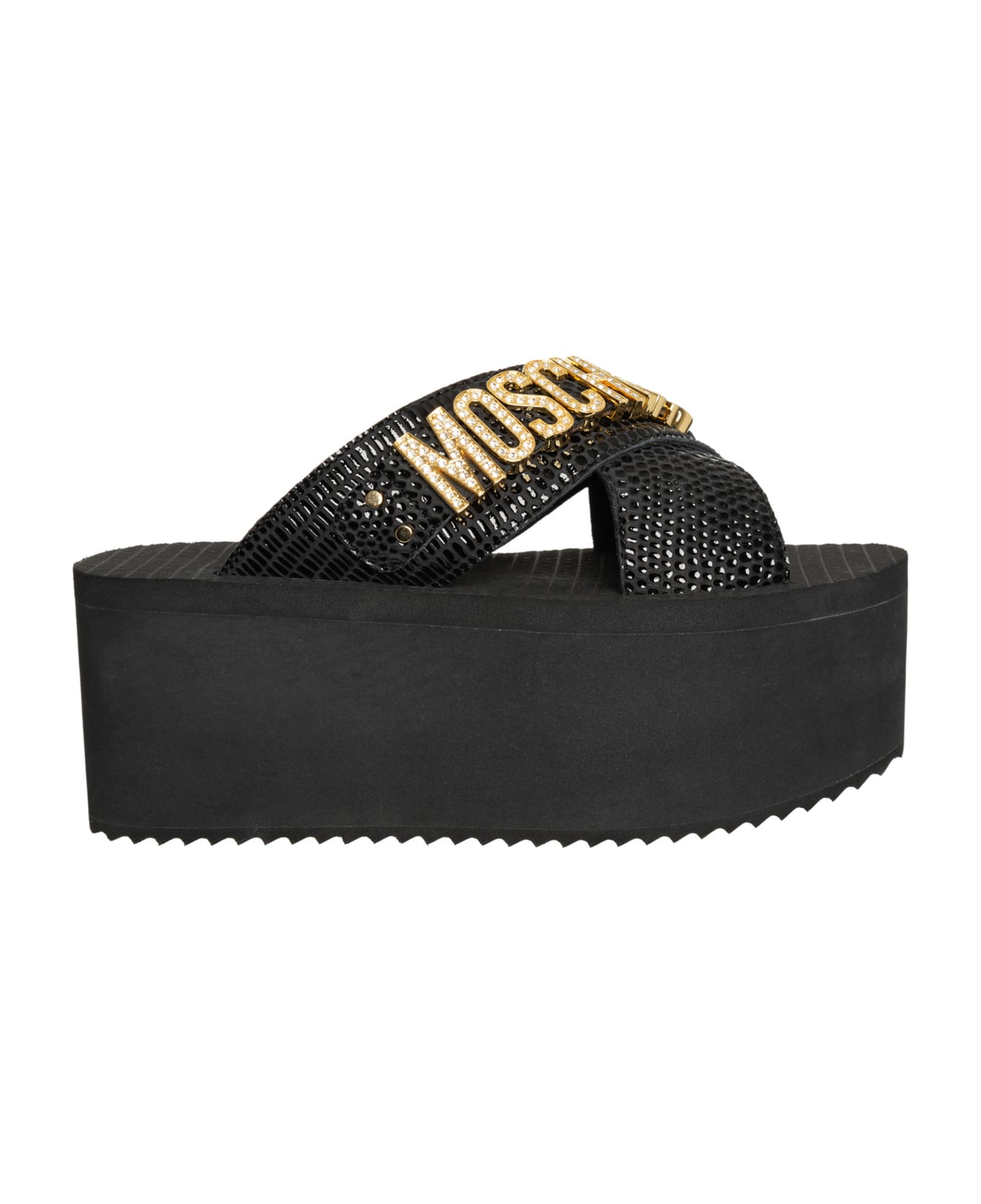 Moschino Leather Sandals - Black