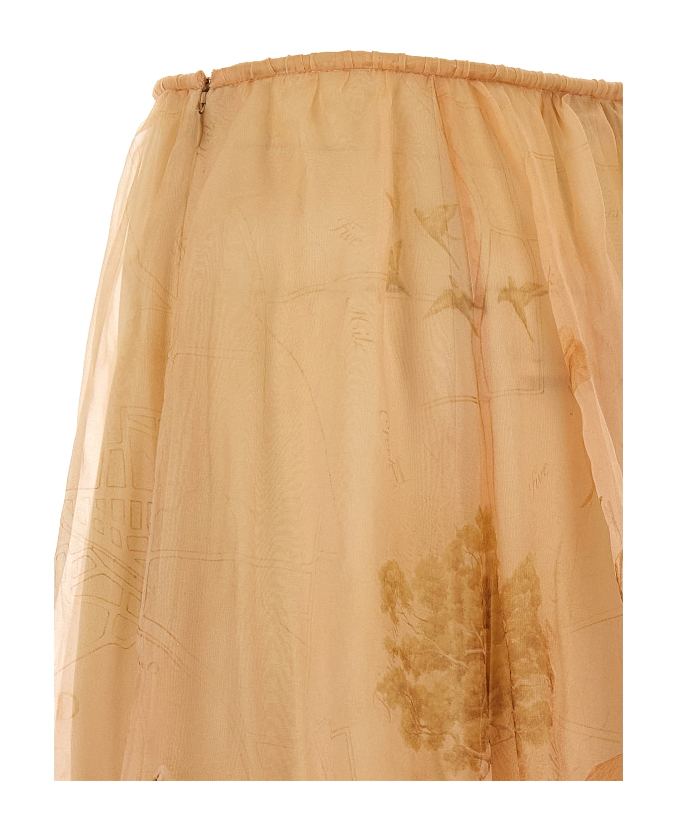 Zimmermann 
hypnotic Organza Maxi
 Skirt - Beige