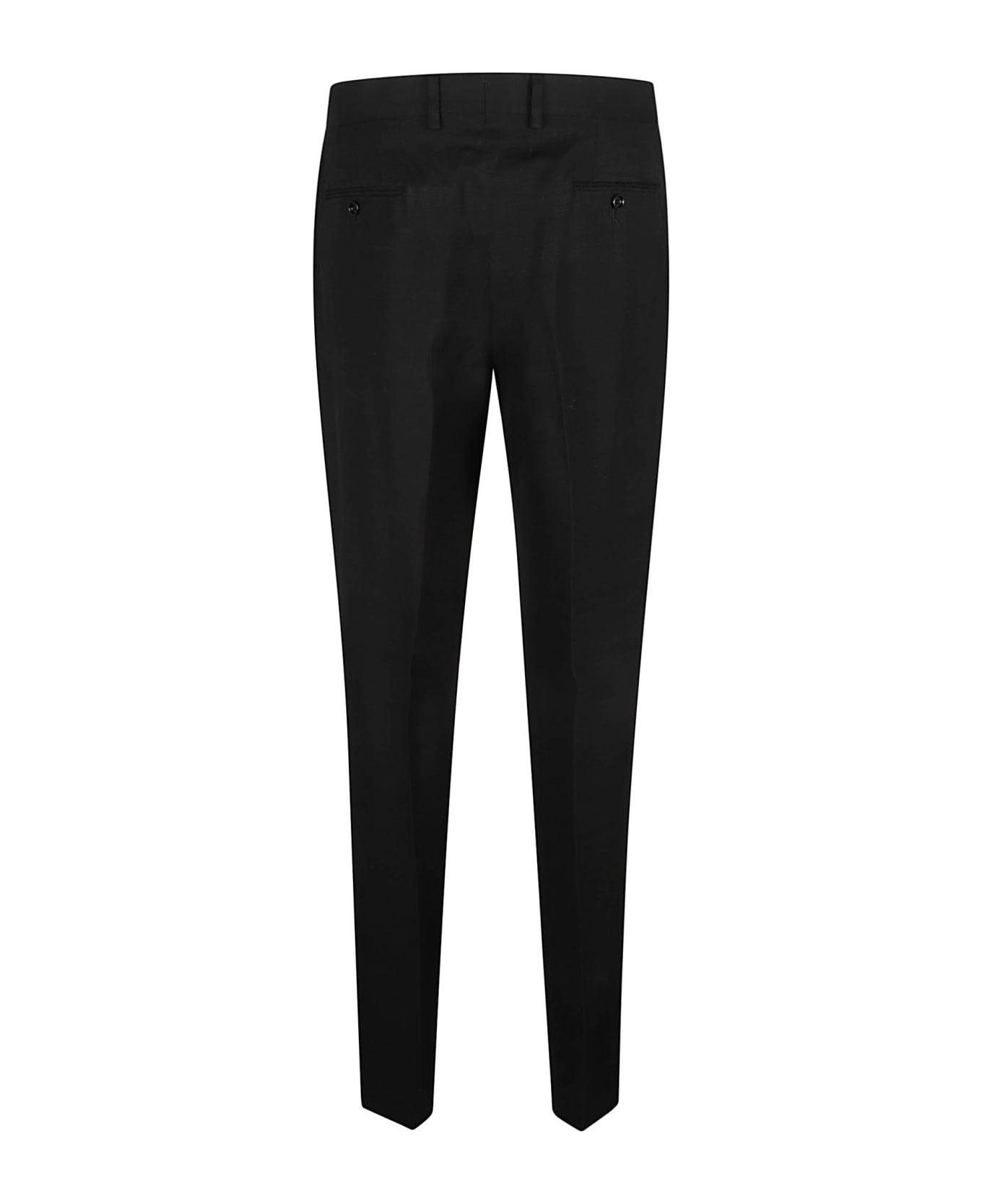 Lardini Buttoned Fitted Trousers - Black