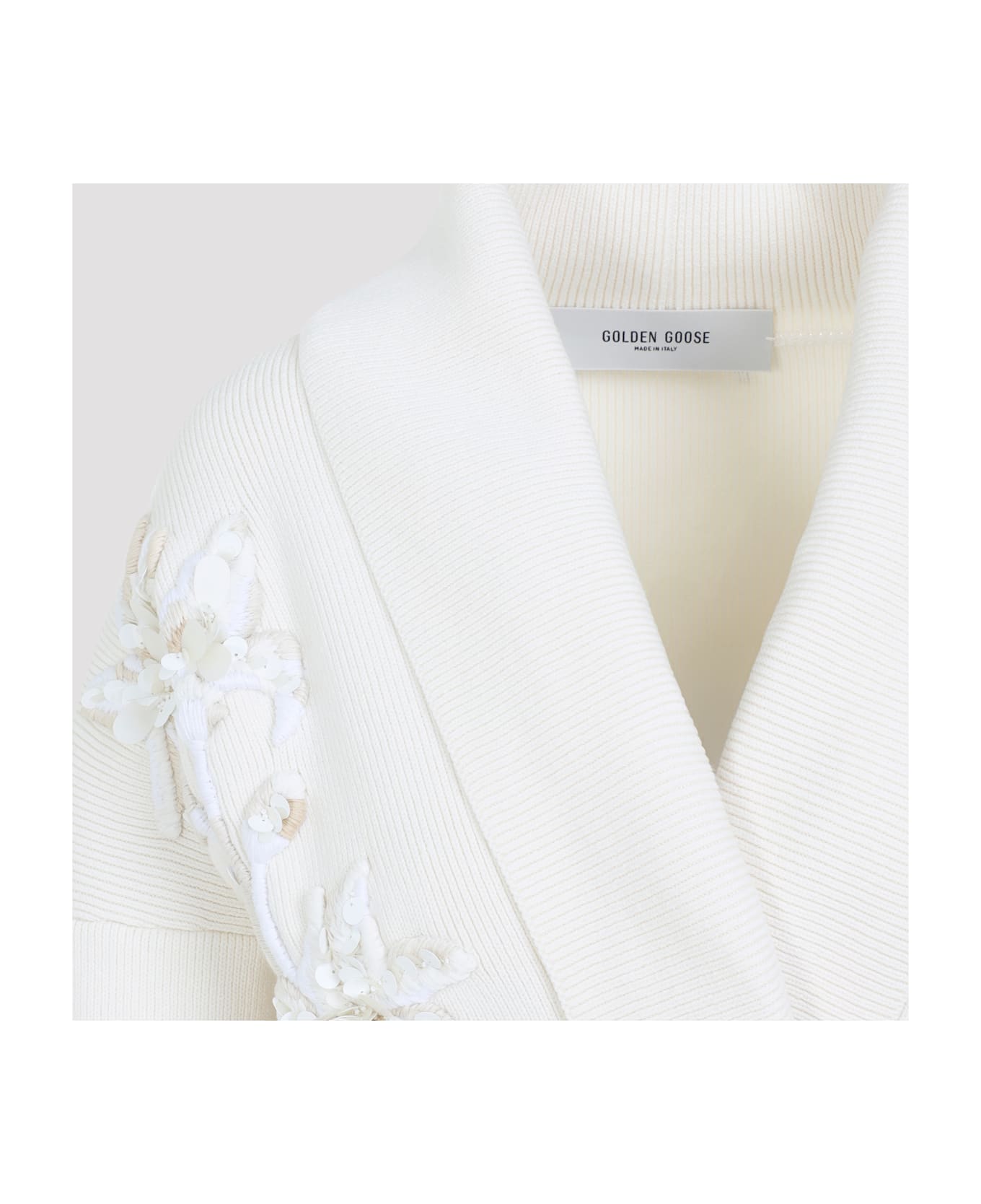 Golden Goose Belted Knit Cardigan - Natural White