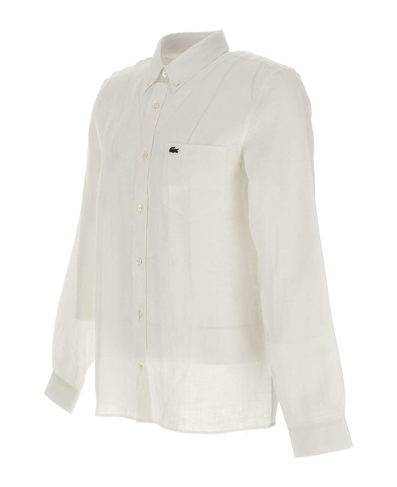 Lacoste Linen Shirt - Bianco