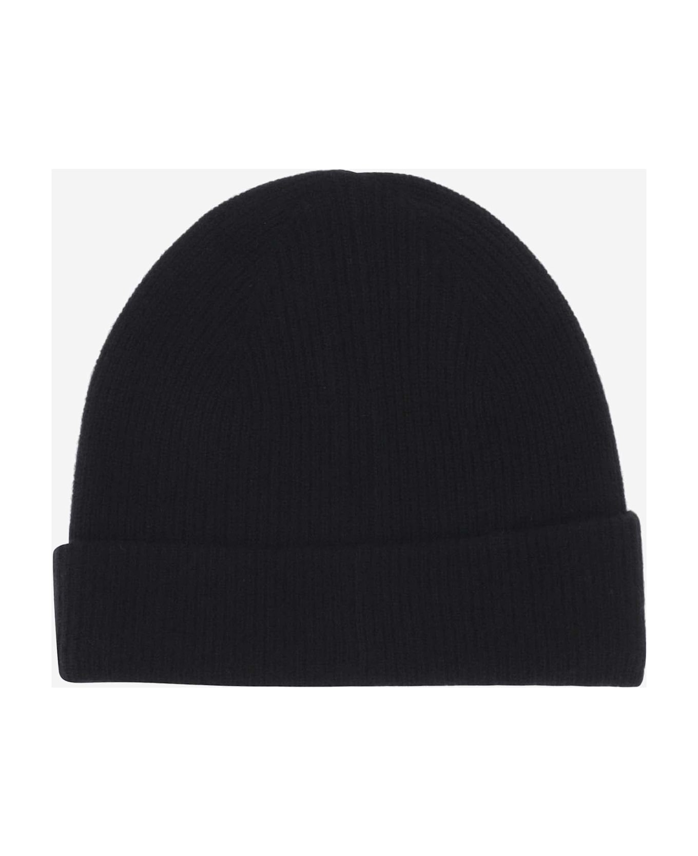 Ralph Lauren Cashmere Beanie With Logo - POLO BLACK