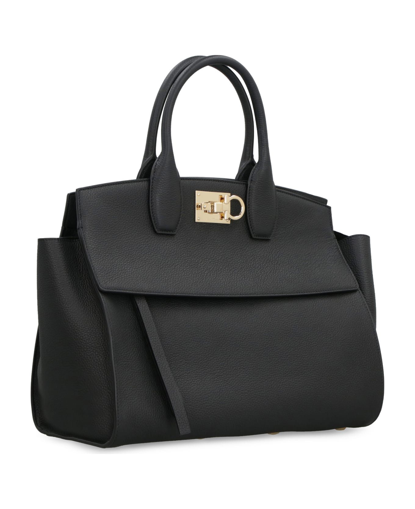 Ferragamo Studio Soft Leather Handbag - black トートバッグ