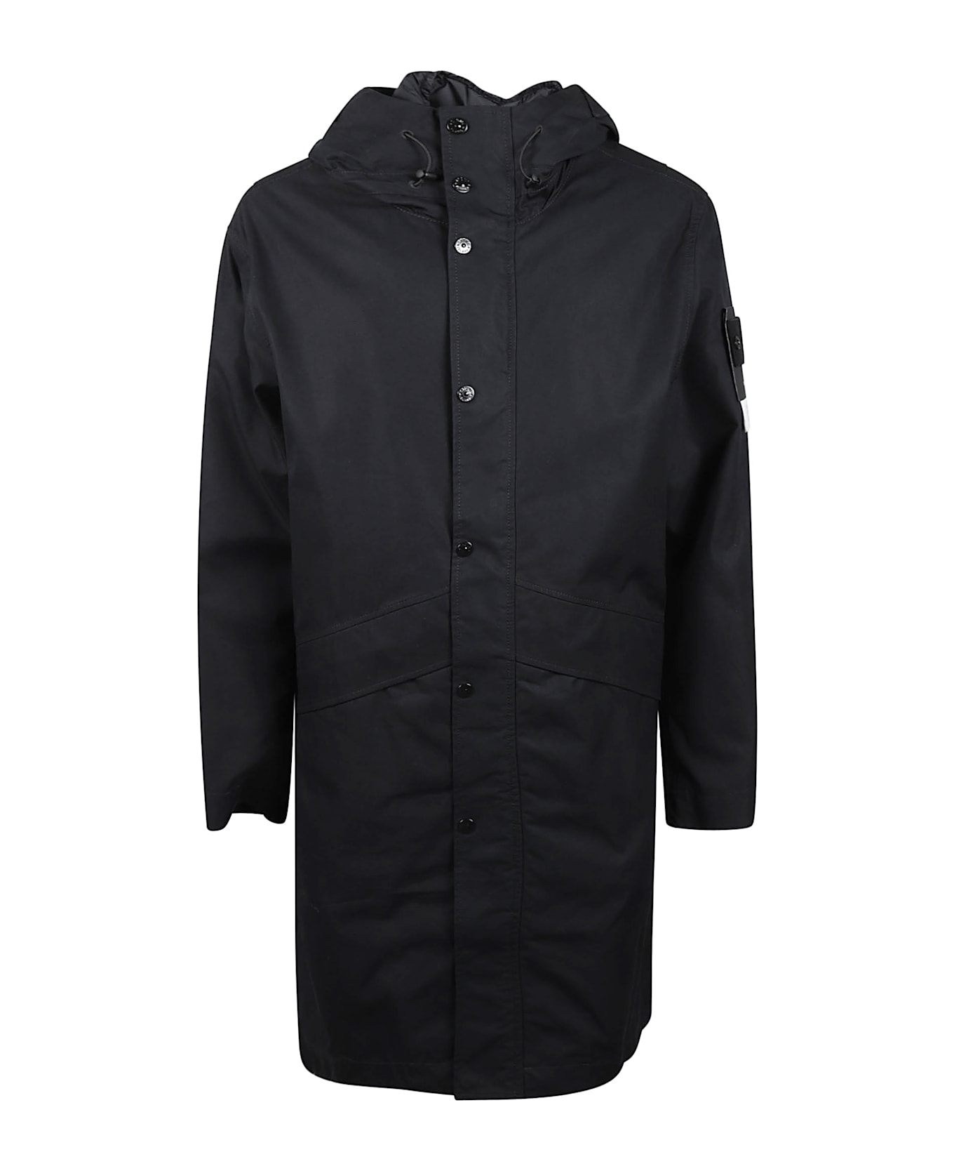 Stone Island Pocket Sleeve Long Jacket - Black