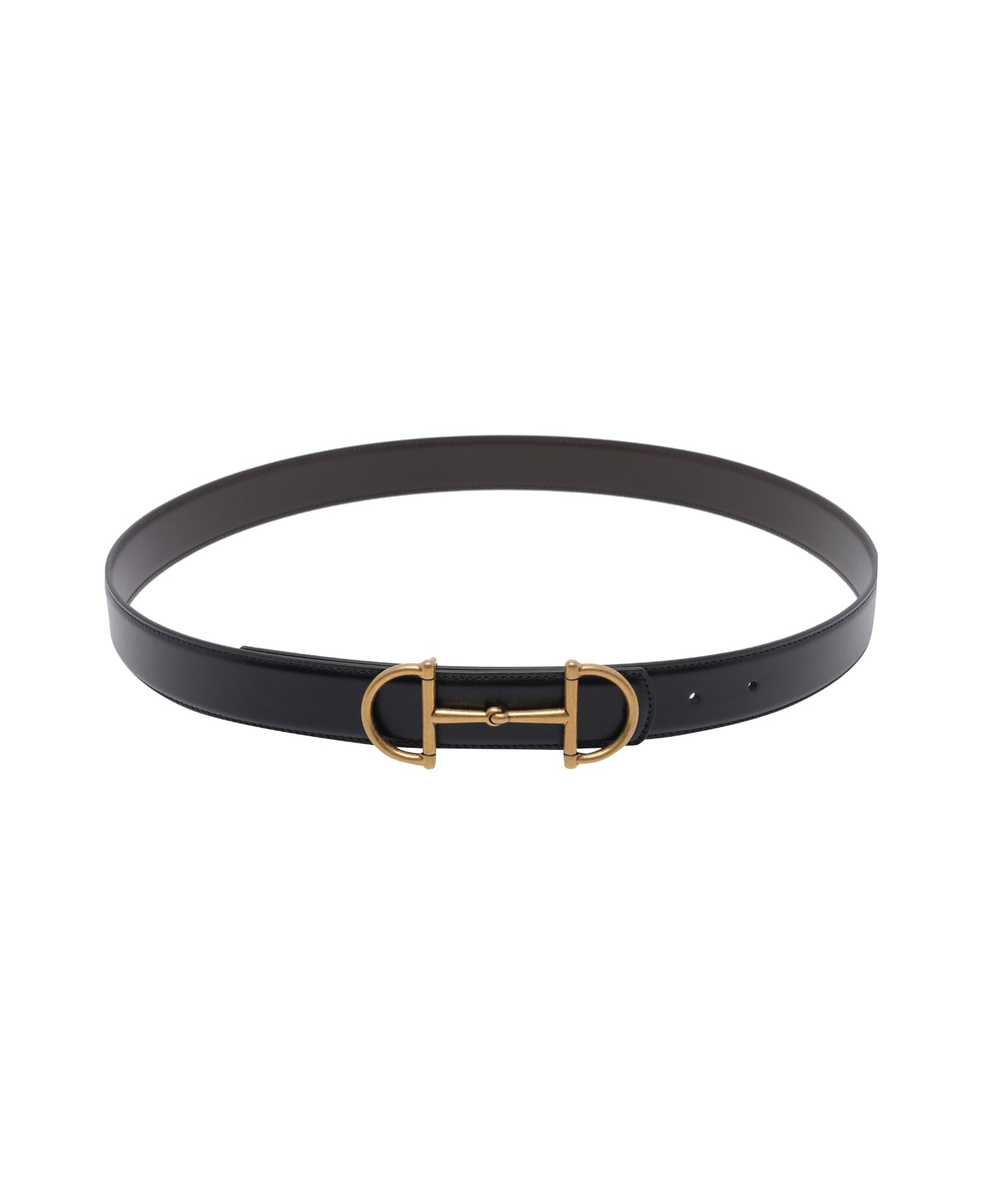 Gucci Reversible Horsebit Belt - Black
