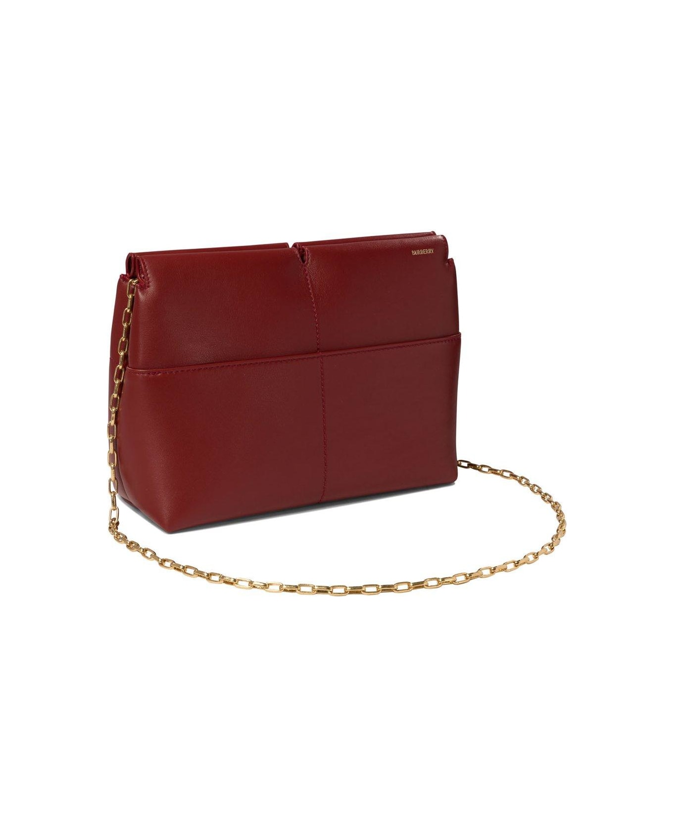 Burberry Snip Chain-linked Clutch Bag - Ruby