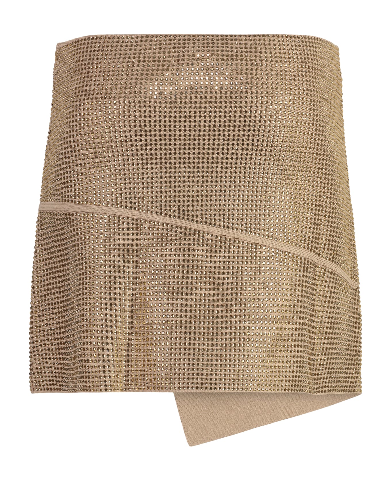 ANDREĀDAMO Asymmetric Miniskirt - Gold