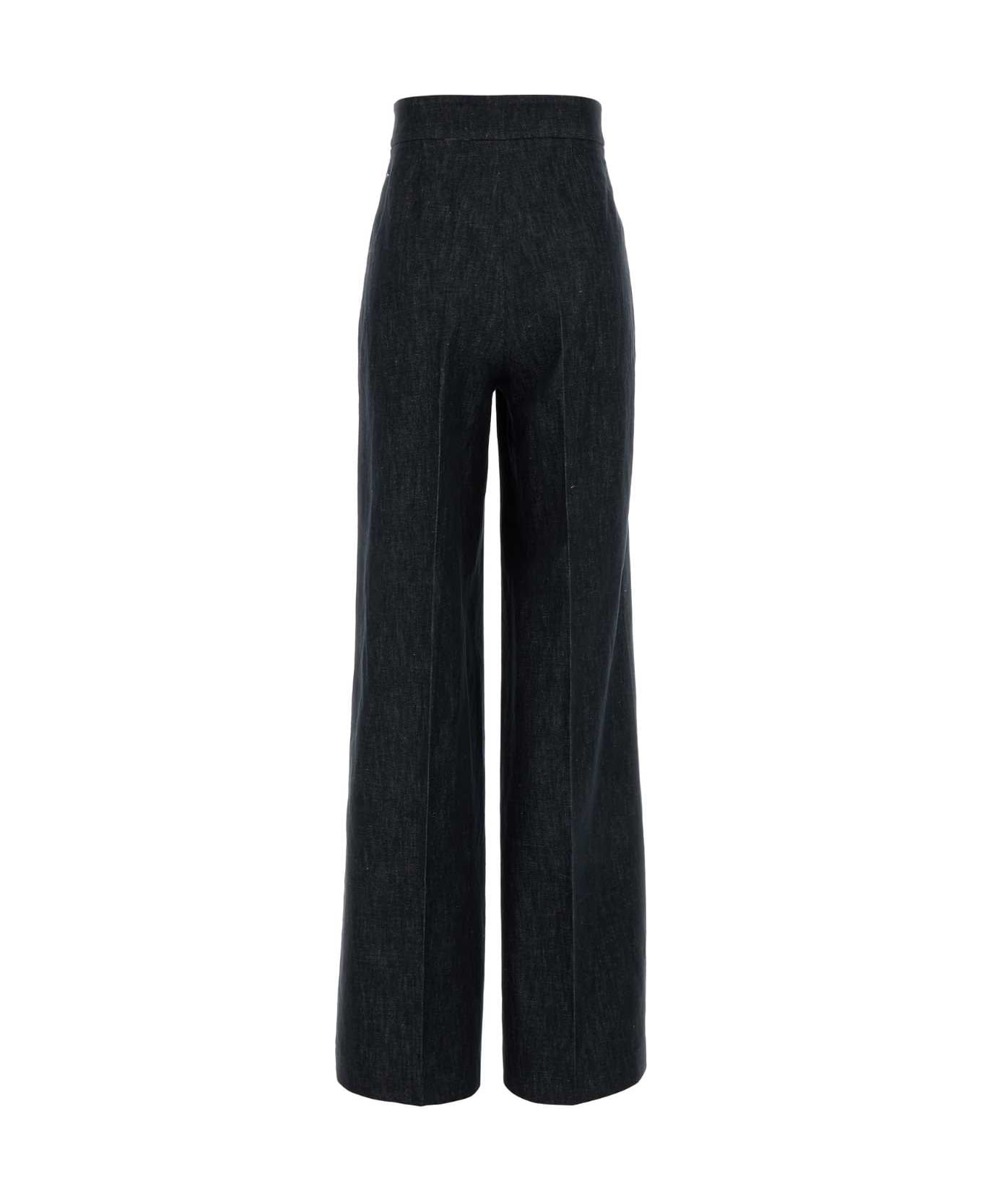 PT Torino Dark Blue Denim Palazzo Jeans - INDACO