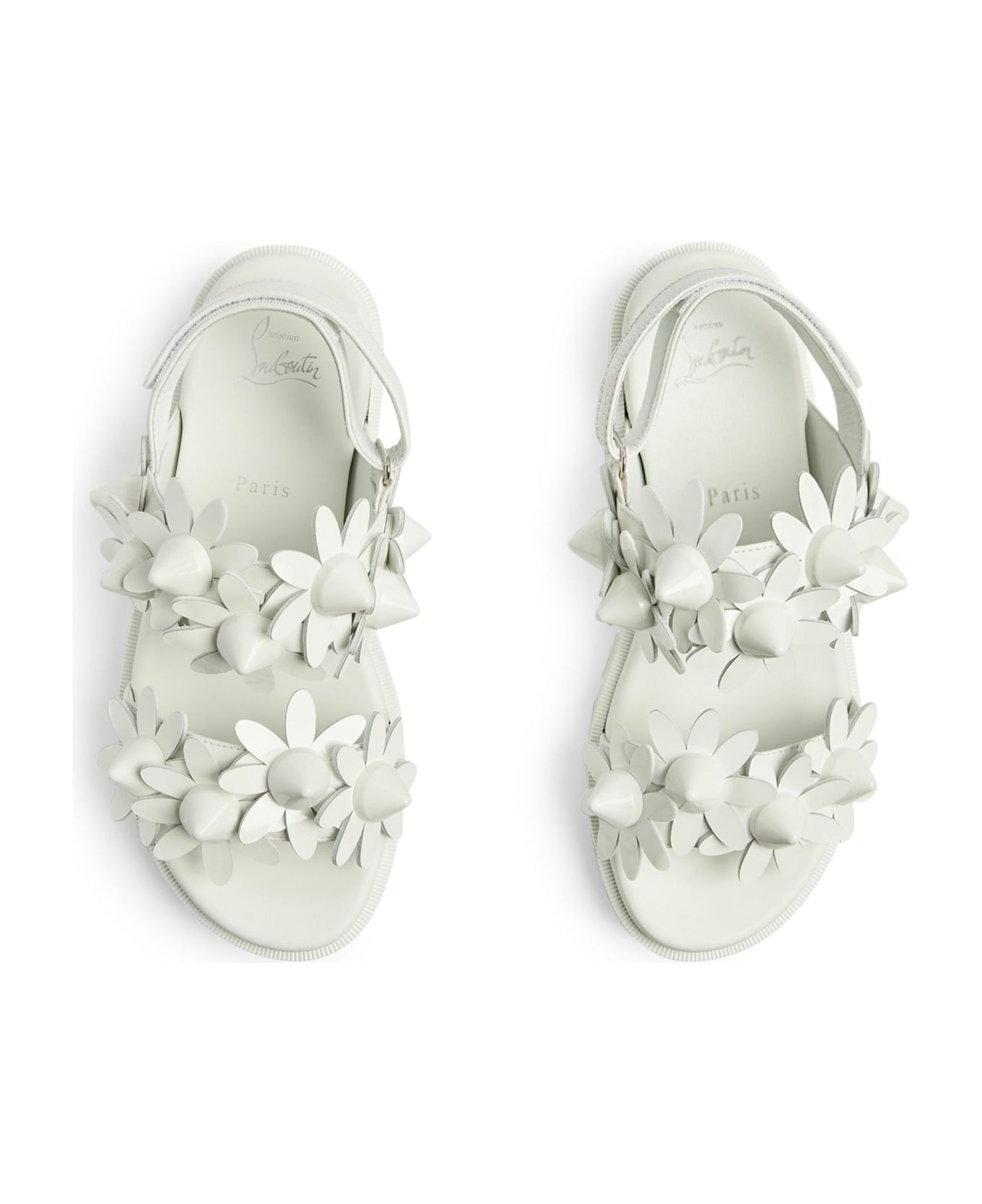Christian Louboutin Daisy Spikes Cool Sandals - White サンダル