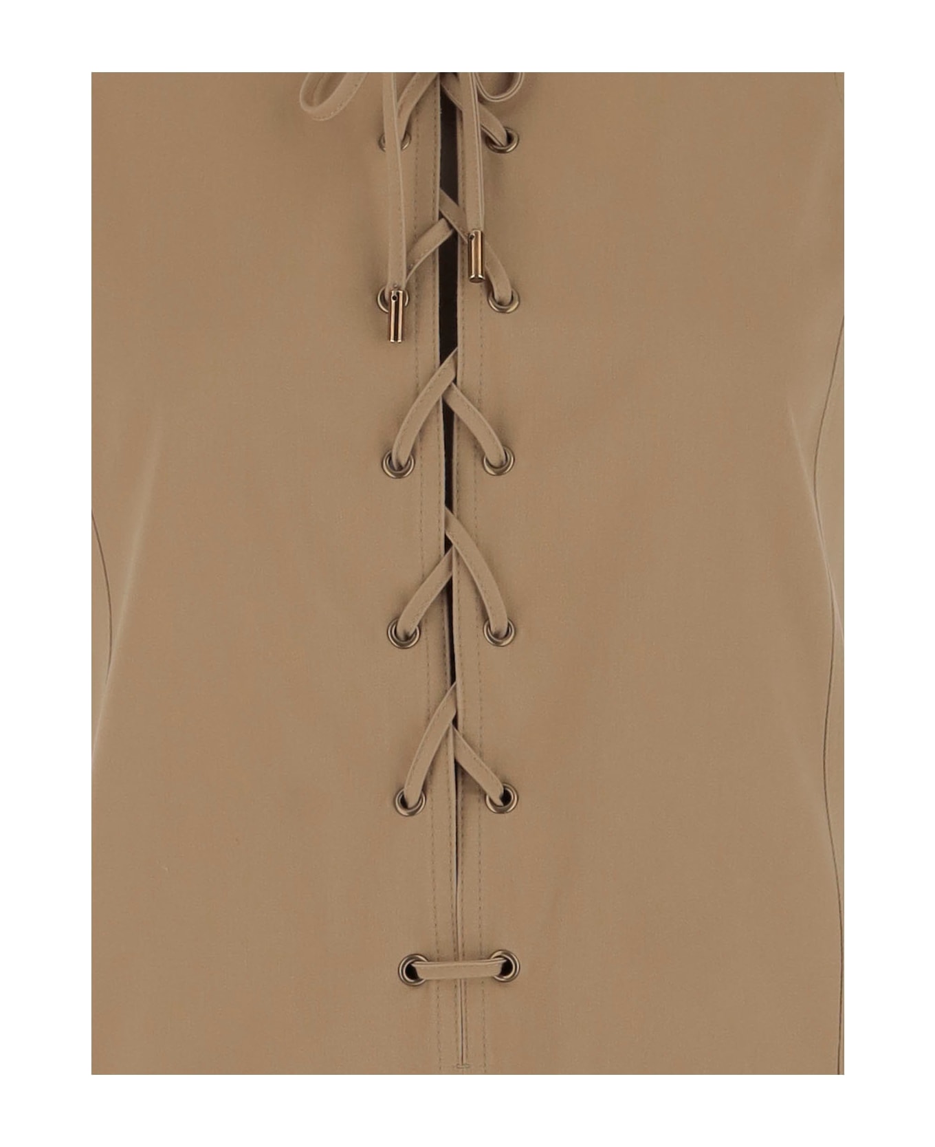 Chloé Cotton Satin Dress - Beige ワンピース＆ドレス