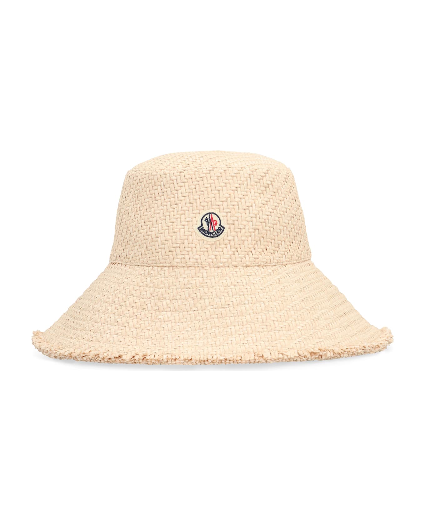 Moncler Raffia Wide Brim Hat - panna