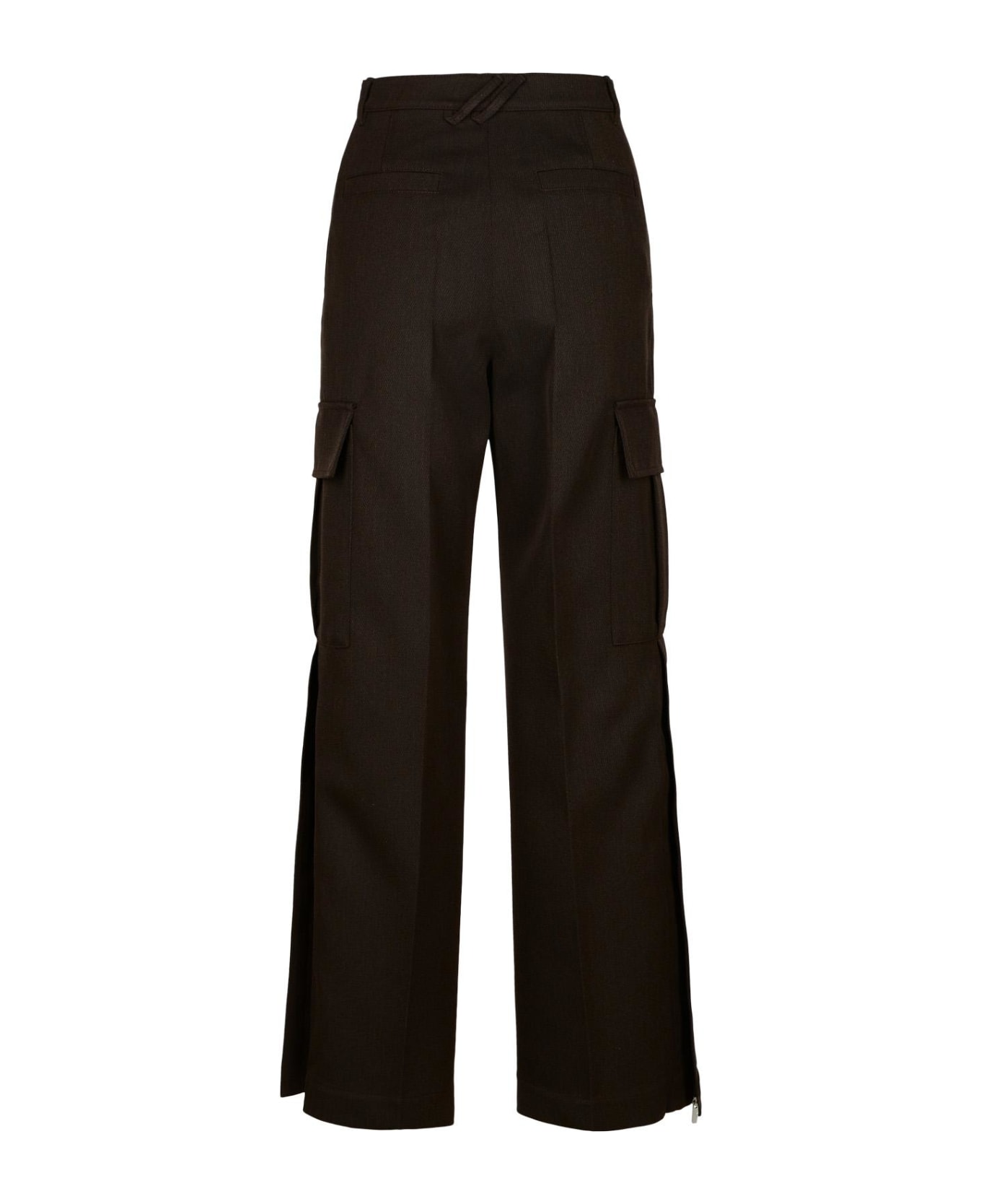 Burberry Brown Wool Cargo Pants - Brown