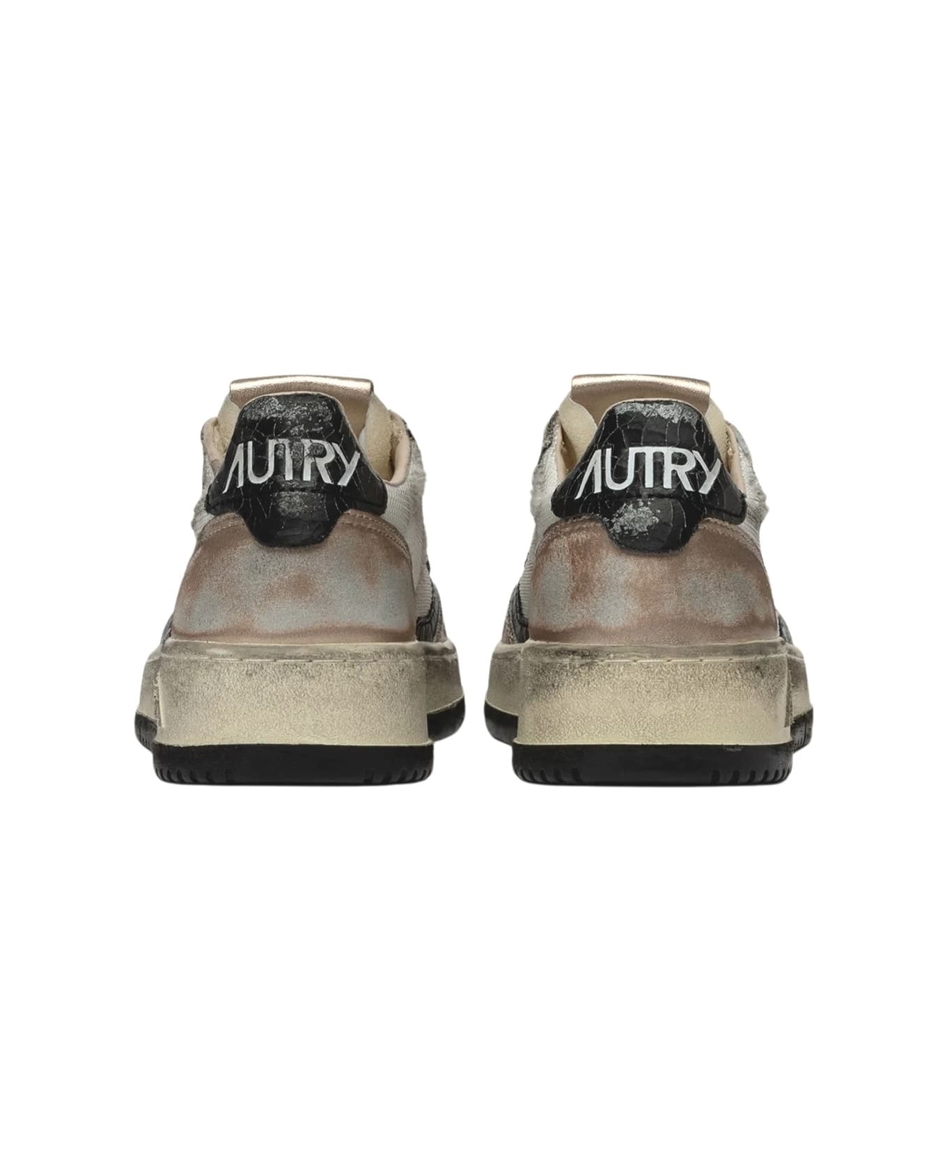 Autry Supvint Low Mesh Suede Wht Gold - Wht Gold