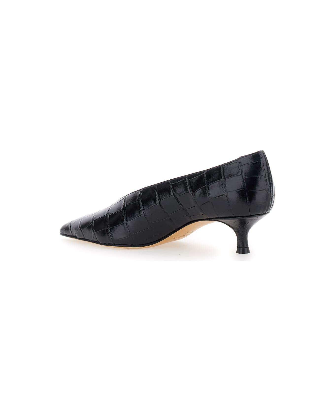 Le Monde Beryl Black Pumps With Kitten Heel In Patent Leather Woman - Black