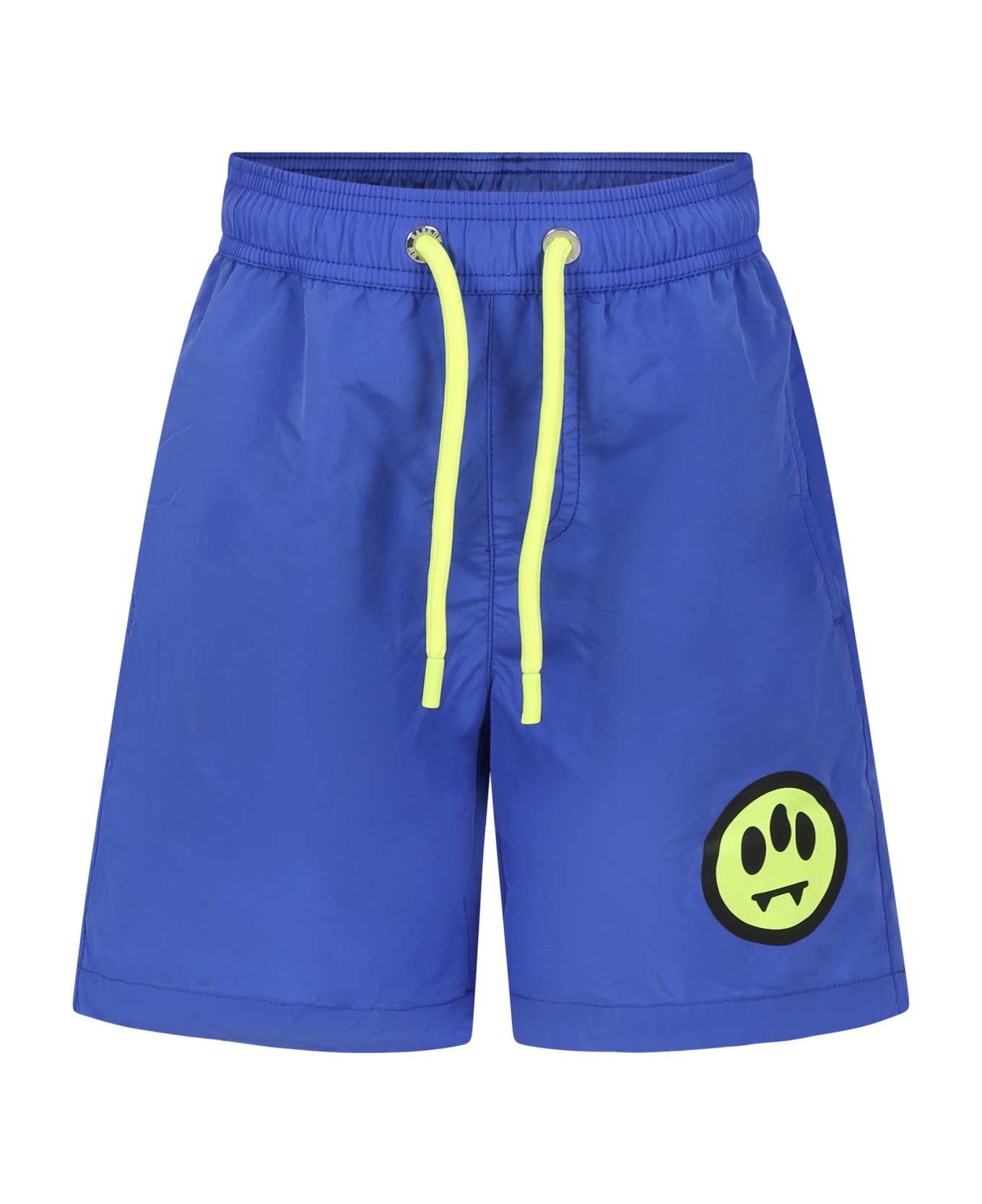 Barrow Light Blue Swim Shorts For Boy With Smiley - Light Blue