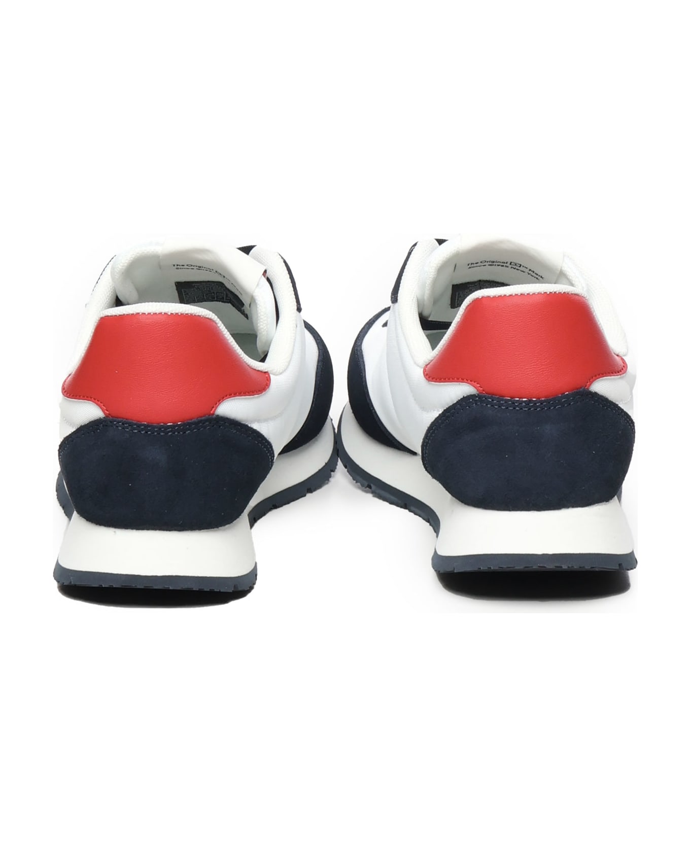 Tommy Hilfiger Sneakers Running In Camoscio Con Logo - BLACK, white