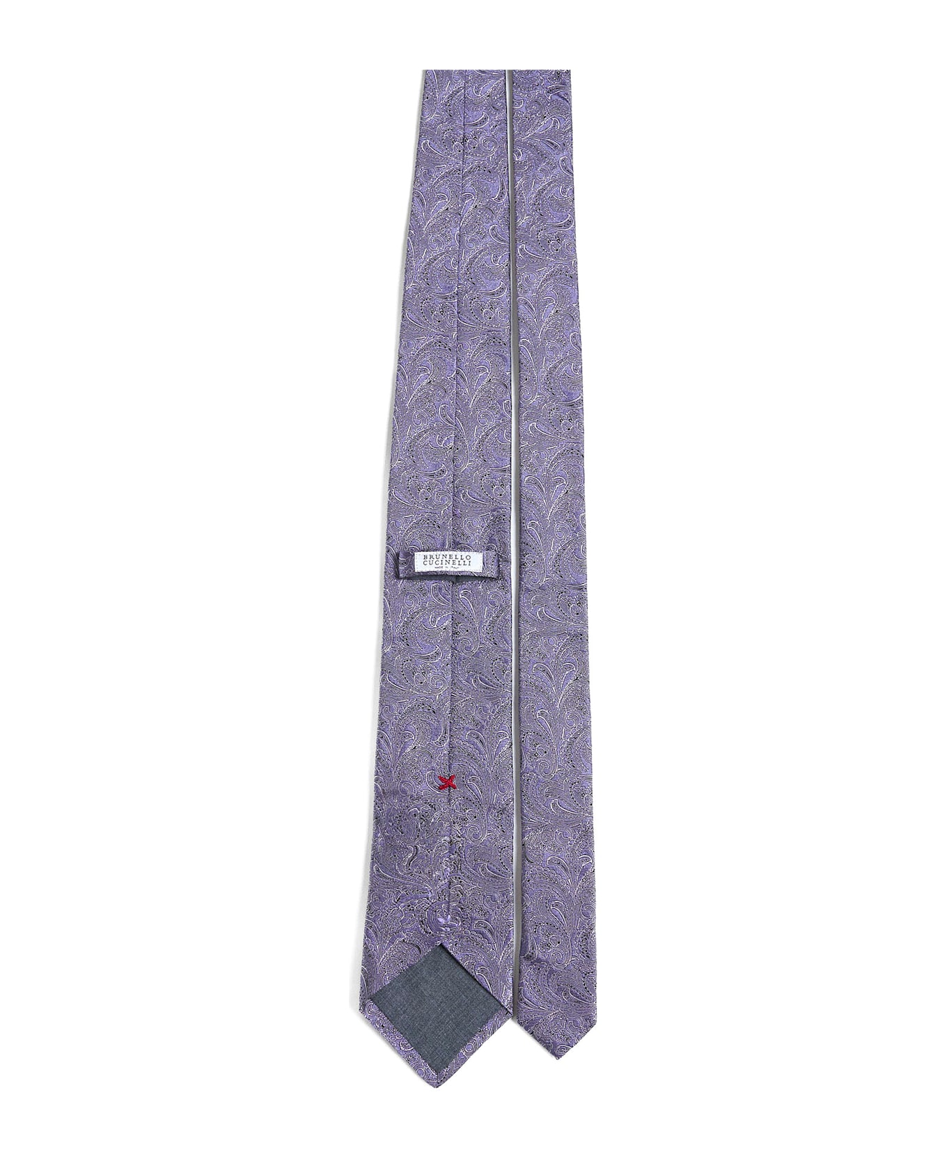 Brunello Cucinelli Purple Silk Tie - Purple